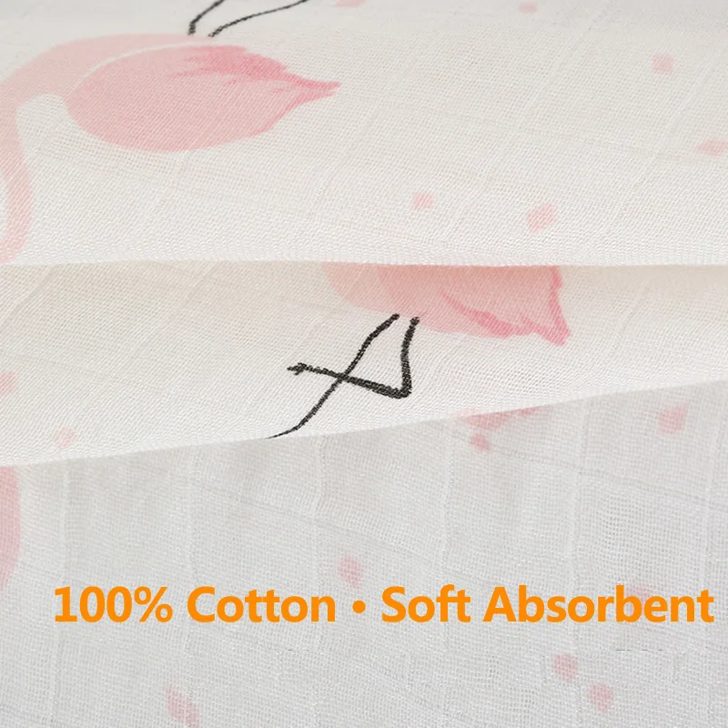 Baby Blanket 110*110CM Swaddle Bamboo Muslin Bed Sheet Kids Bedclothes Baby Bath Towel Cotton