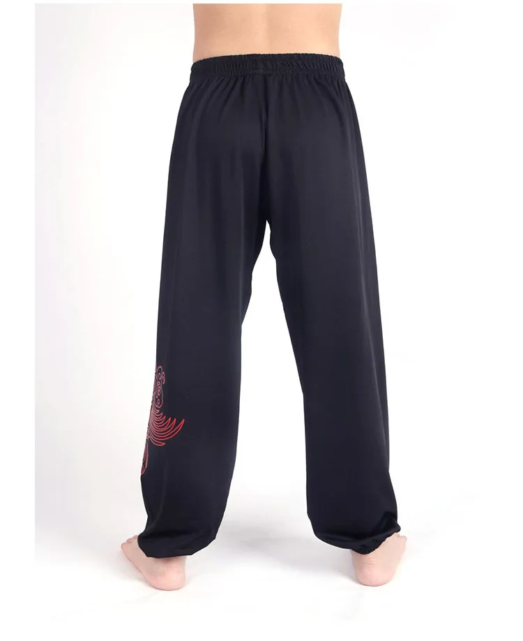Martial Art Trousers Tai Chi Trousers Kung Fu Pants Wing Chun Tai Chi Clothing Martial Arts Yoga Pants Men Loose Wushu Artes Marcia Black