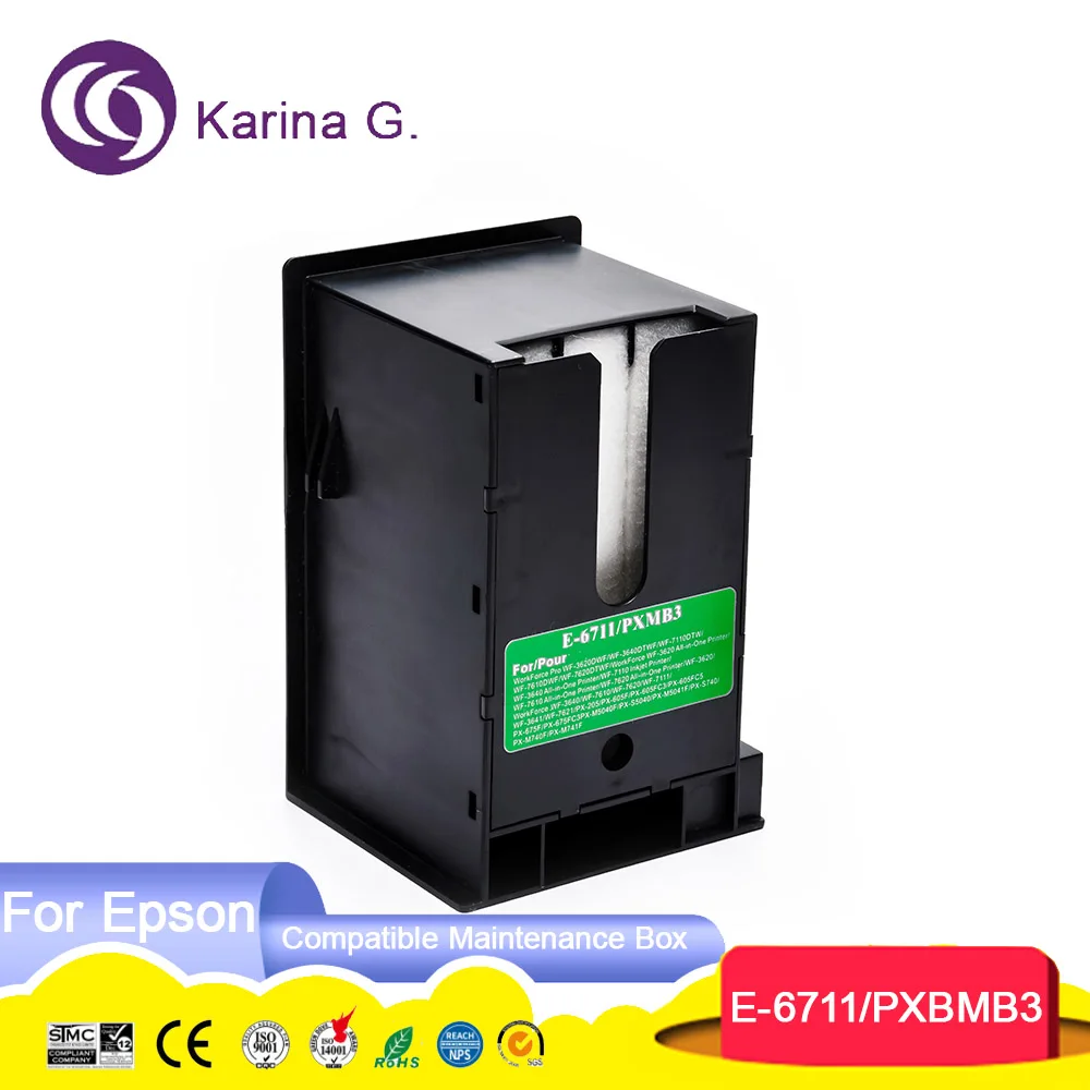6711 T6711 C13T671100 PXMB3 Compatible Waste Ink Tank Maintenance Box For  workf