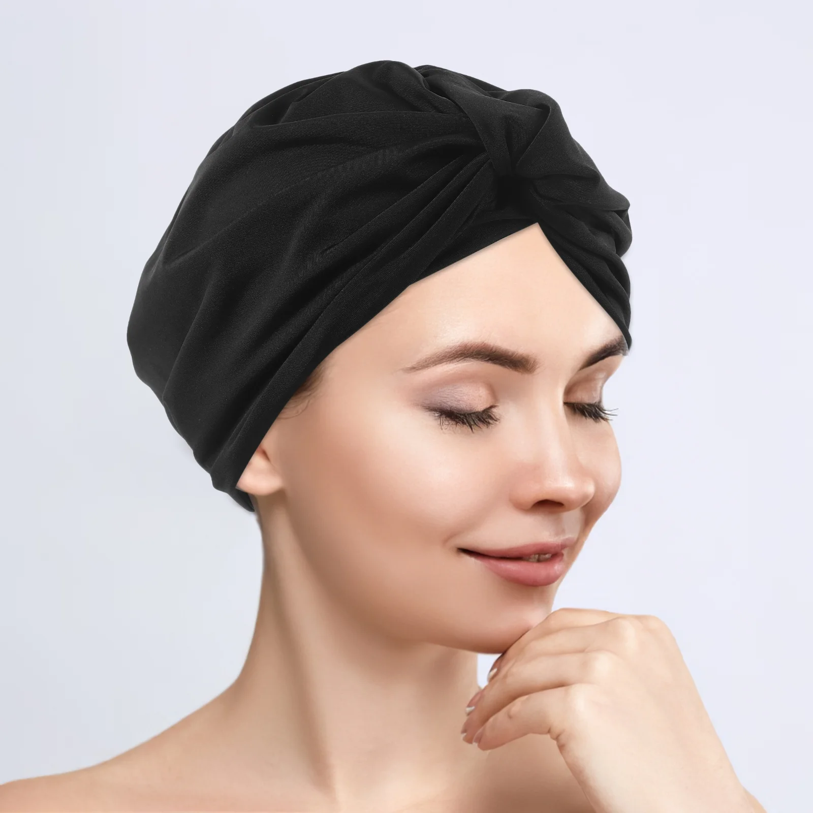 

Short Hair Pleated Shower Cap Women Swim Flower Adult Caps for Japanese and Korean Hat Swimming Nylon Large Women's