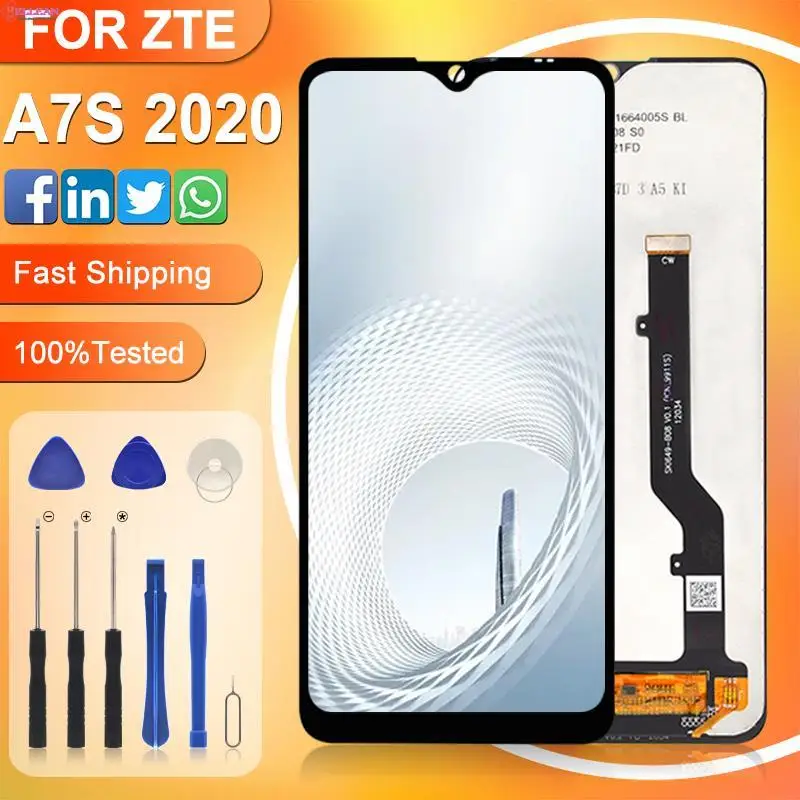 6 5 дюймовый дисплей для ZTE Blade A7s 2020 Lcd кодирующий преобразователь сенсорного