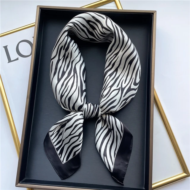 Plaid Silk Square Scarf Women Satin Shawl Wrap Hijab Female Hair Band  Wrist Luxury Headkerchief 70*70cm Echarpe 2022 Bandana FJ486-2