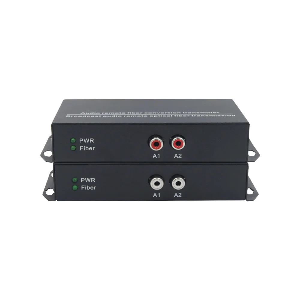 

ETV 2Ch RCA Audio over Fiber Optic Converter Single Mode Single Fiber 20KM FC Connector