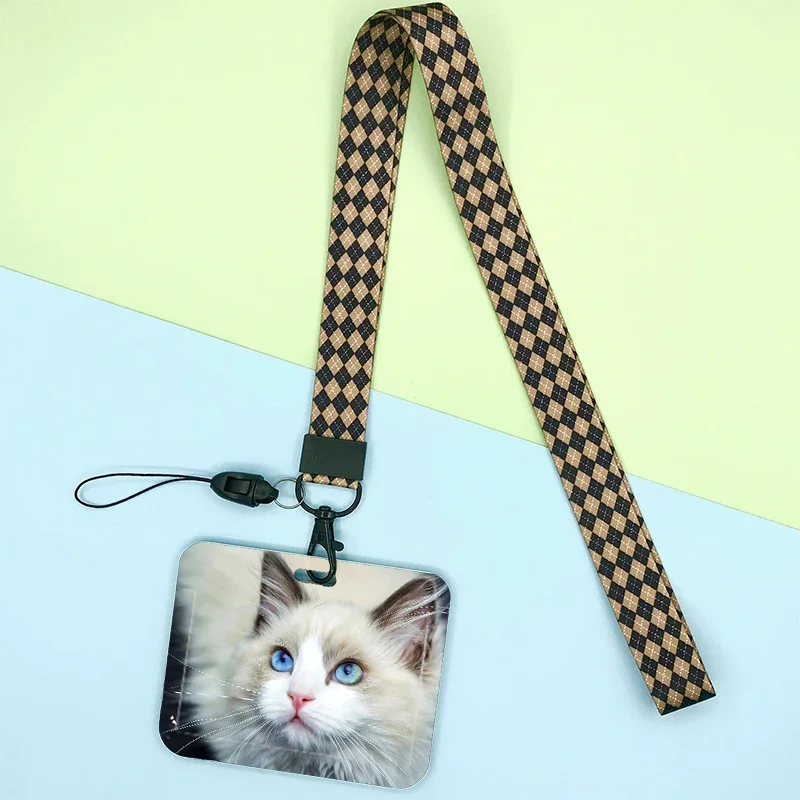 Versatile Animal Print Lanyard with ID Badge Holder & Charm