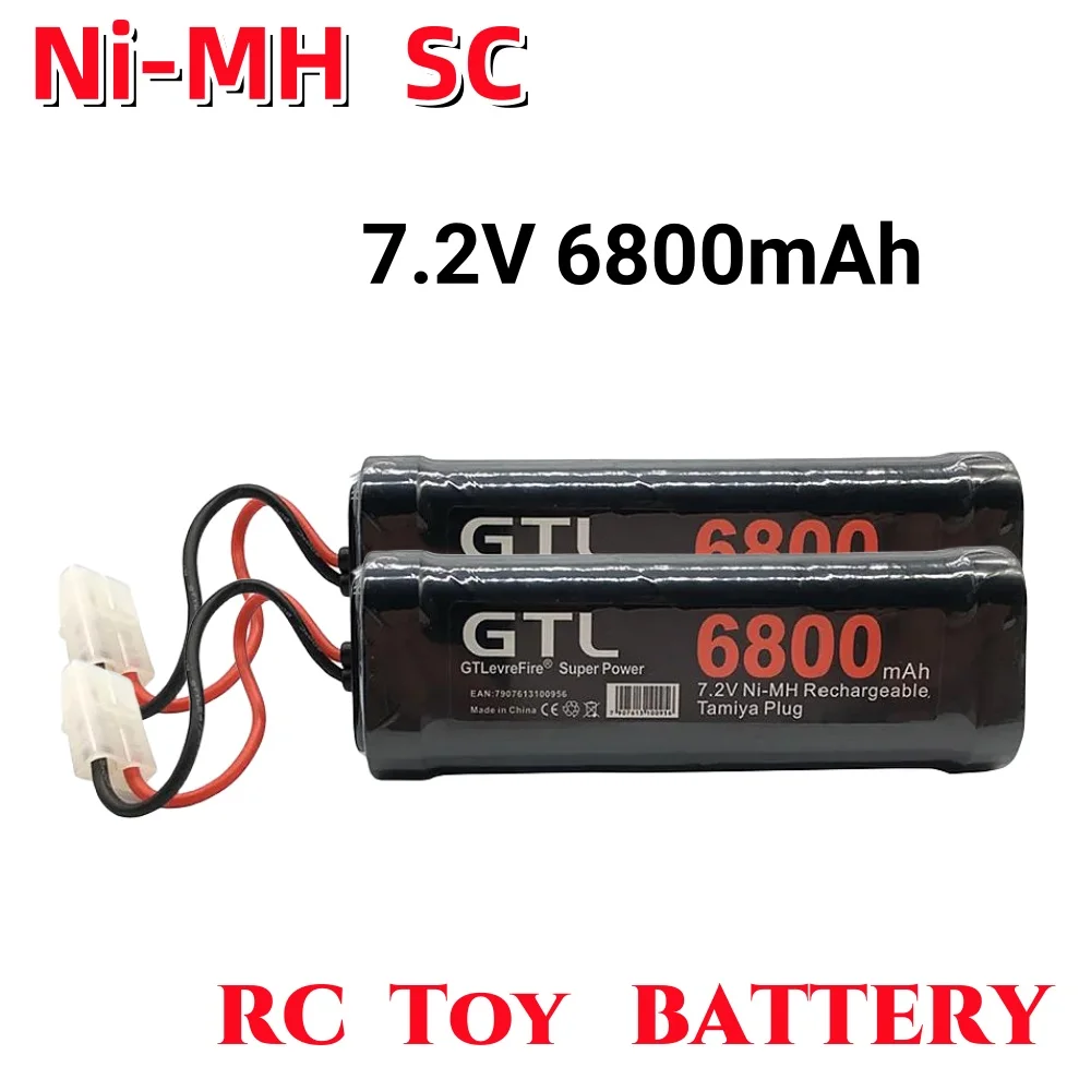 Batteria 7.2 V 6800Mah Ni-Mh Sc E Caricabatterie 7.2 V Per Rc Toys Tank Car Airplane Helicopter Con Connettori Tamiya Batteria 7.2 V