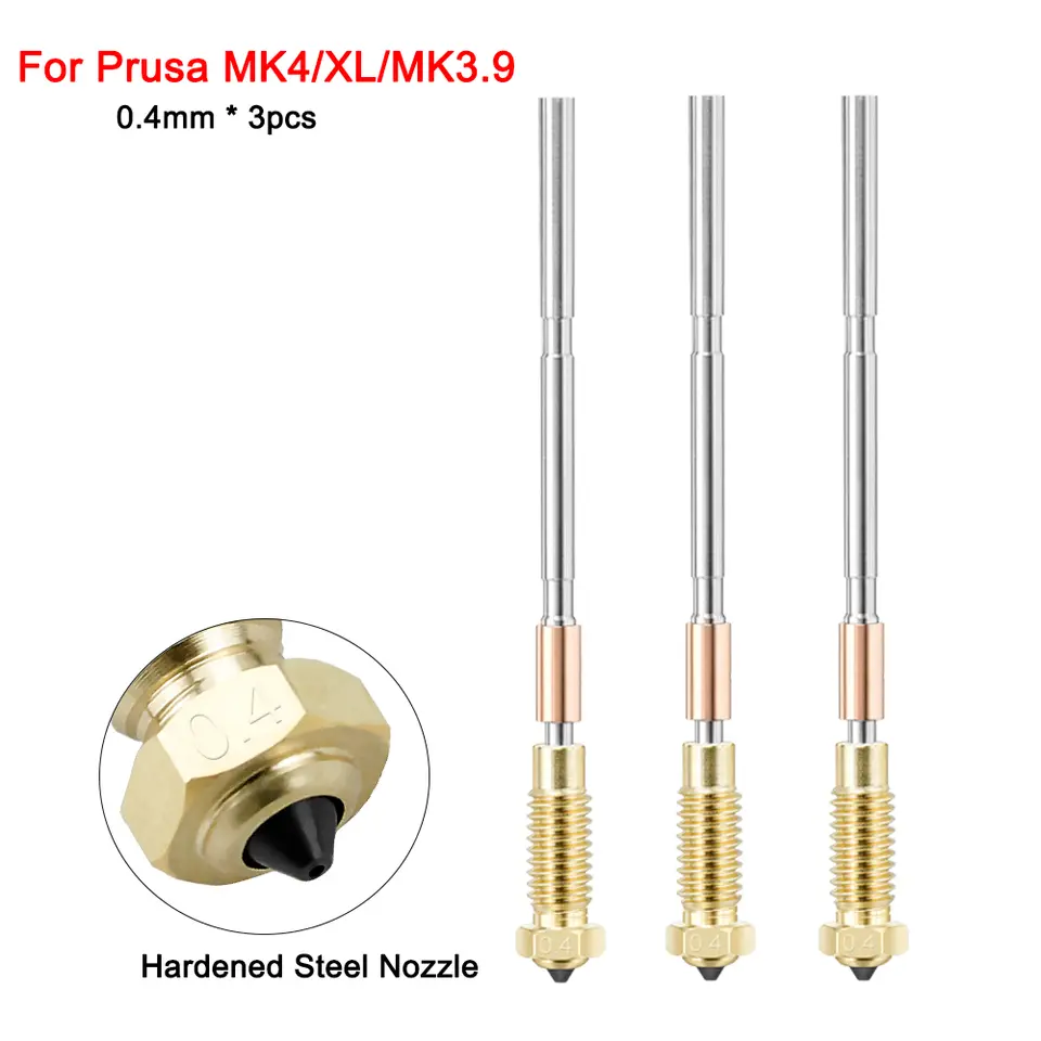 Upgraded Hotend Nozzle For Prusa MK4/XL/MK3.9 All Metal One-Piece Hardened Steel Nozzle 0.4mm Durable High Flow 3D Printer Part image 9