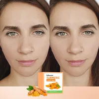 Savon aux acides kojiques au curcuma et au citron, barre de soin naturelle faite à la main pour le corps et le visage, exfoliant hydratant 3