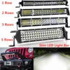 Barra de luz LED delgada para conducción todoterreno, luz de trabajo para barco, coche, Tractor, camión, 4x4, SUV, ATV, 12V, 24V, 10 pulgadas, 20 pulgadas