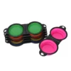 2-in-1 Foldable Dual Bowl Feeding Bowl Portable Outdoor Travel Dog Cat Drinking Bowl Pet Supplies Outdoor Feeding Water 1pc 5