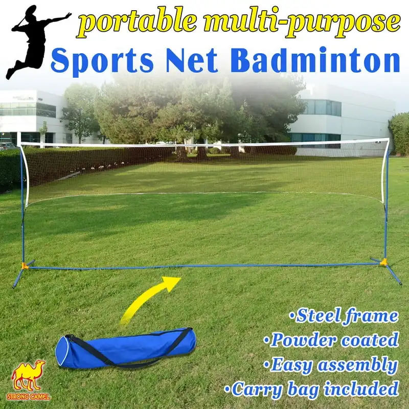 3-IN-1 Portable Training Beach Volleyball Badminton Tennis Net Set With Carrying Bag 2 colors light weight 55 27 cm 2 in 1 beach sport badminton tennis rackets set toy with ball for children outdoor funny toys