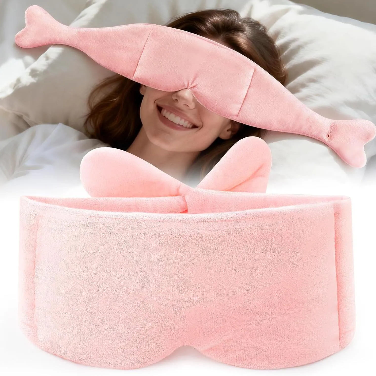 Ultra-Soft Stress-Relieving Light-Blocking Sleep Mask with Glass Beads for Enhanced Comfort