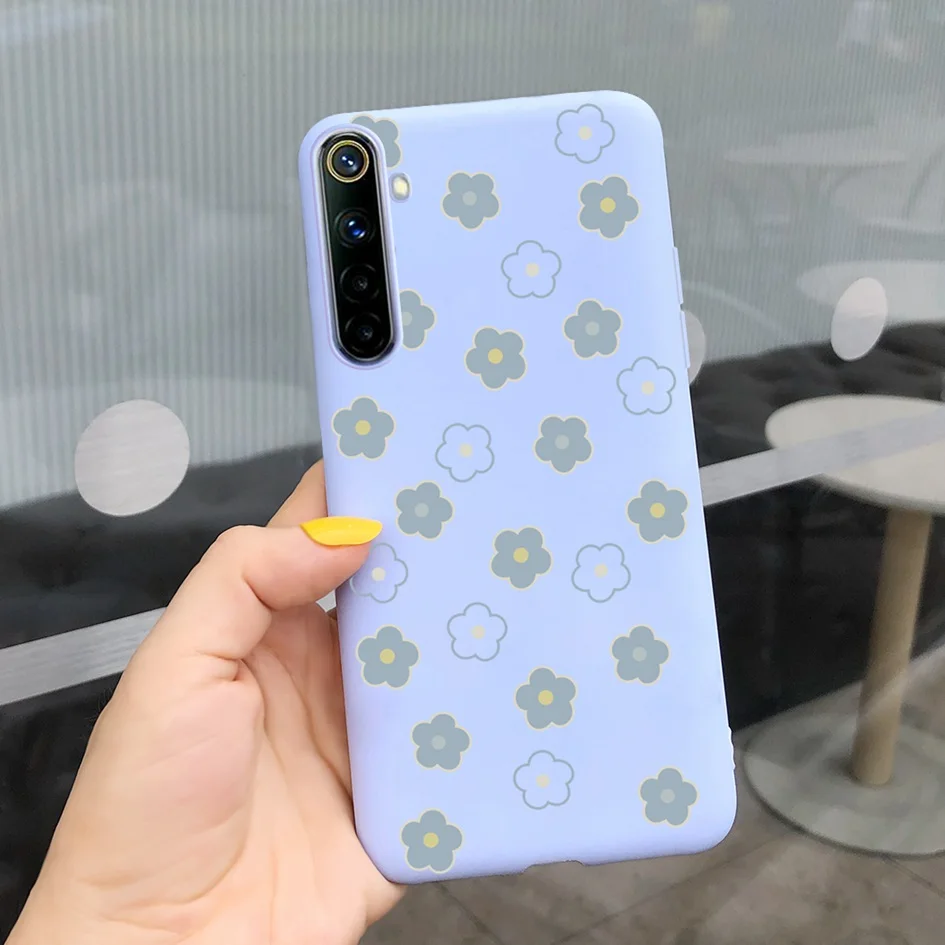 mobile pouch waterproof For Realme 6 6 Pro Case Cute Milk Cow Flower Patterns Soft Back Cover For OPPO Realme 6 6S 6Pro RMX2061 Coque Funda Realme6 Capa iphone waterproof bag