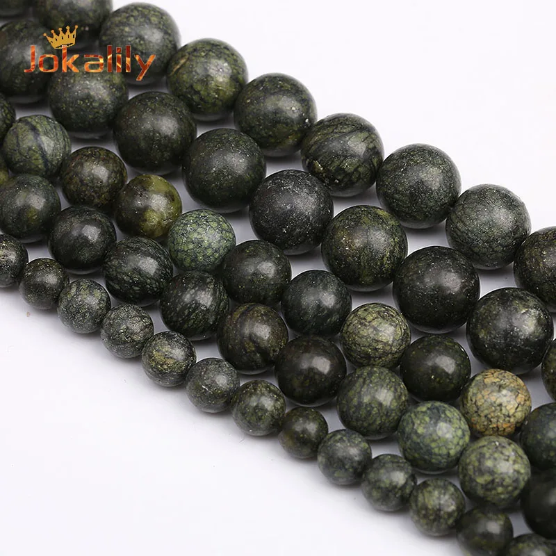 

Natural Stone Green Lace Jaspers Beads Round Loose Spacer Beads Beads For Jewelry Making Diy Bracelet Necklace 4 6 8 10 12mm 15"