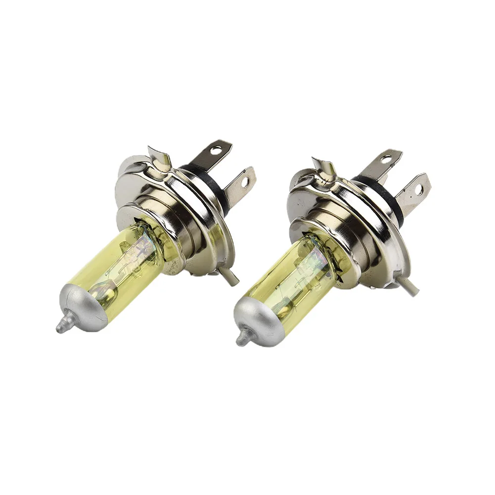 

1700LM Car Headlight 2Pcs 6000K Accessories Bulb H4 Stainless Steel White Lamps Parts Quartz Glass Replacement