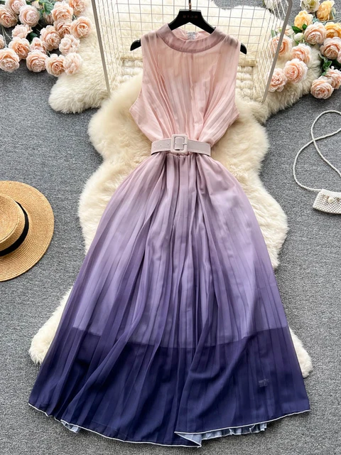 vintage＊Purple gradation dress