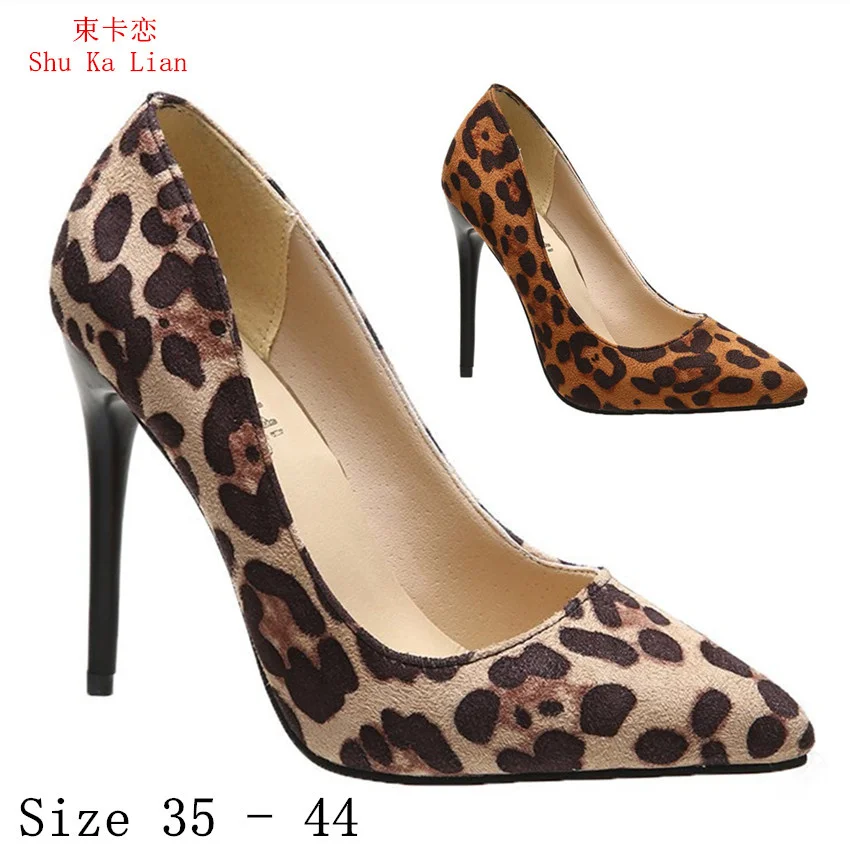 

High Heels Women Pumps 11.5 CM High Heel Shoes 2 Colour Stiletto Woman Party Wedding Shoes Kitten Heels Plus Size 35 - 44