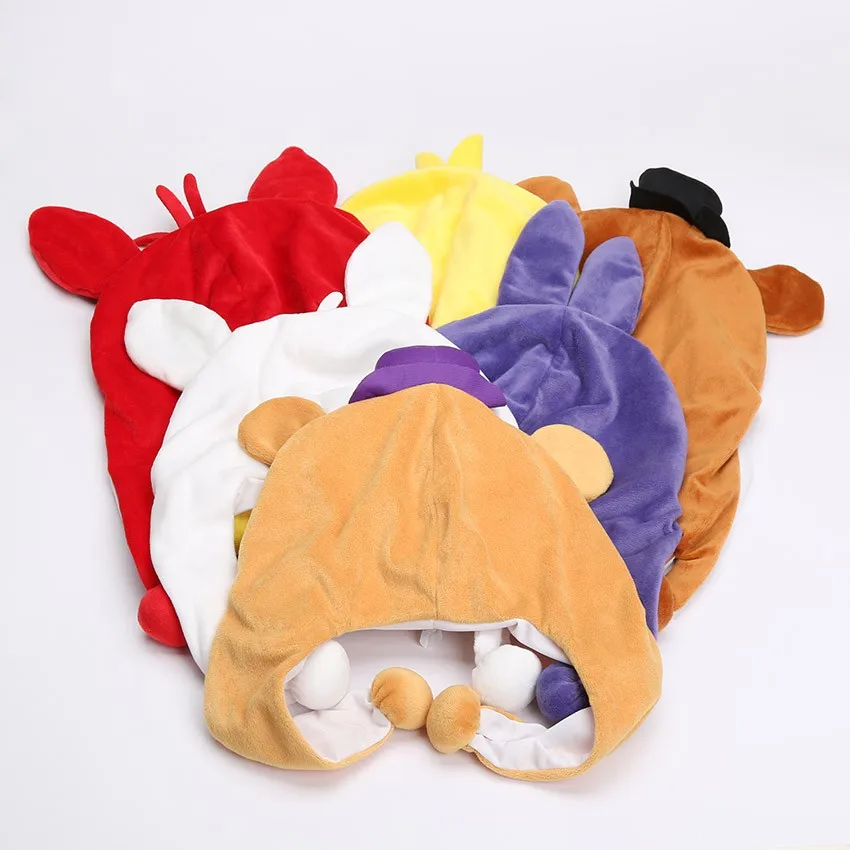 Kids Party Hats Freddy Fazbear Fredbear Foxy Mangle Bonnie Fluffy Hat Birthday Gift Idea Child Party Supplies Plush Hat Toys