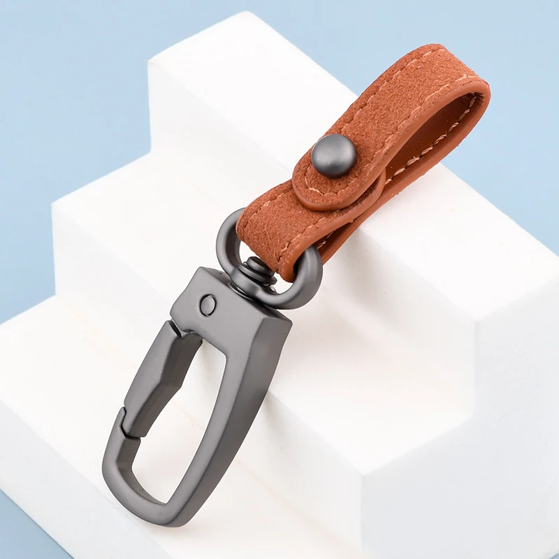 Handmade Leather Keyring - Retro Cowhide Key Holder & Organizer