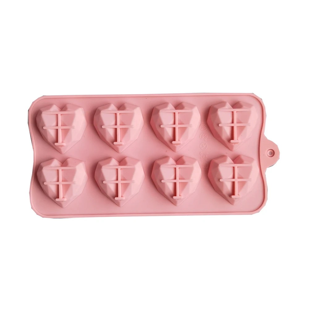 Heart Chocolate Mold Diamond Love Silicone Mold Wedding Candy