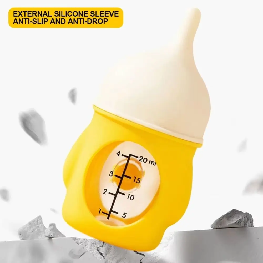 80ML Kitten Nipple Bottle Bite Resistance Silicone Kitten Feeding Bottle Anti Choking with Scale Puppy Nursing Feeder