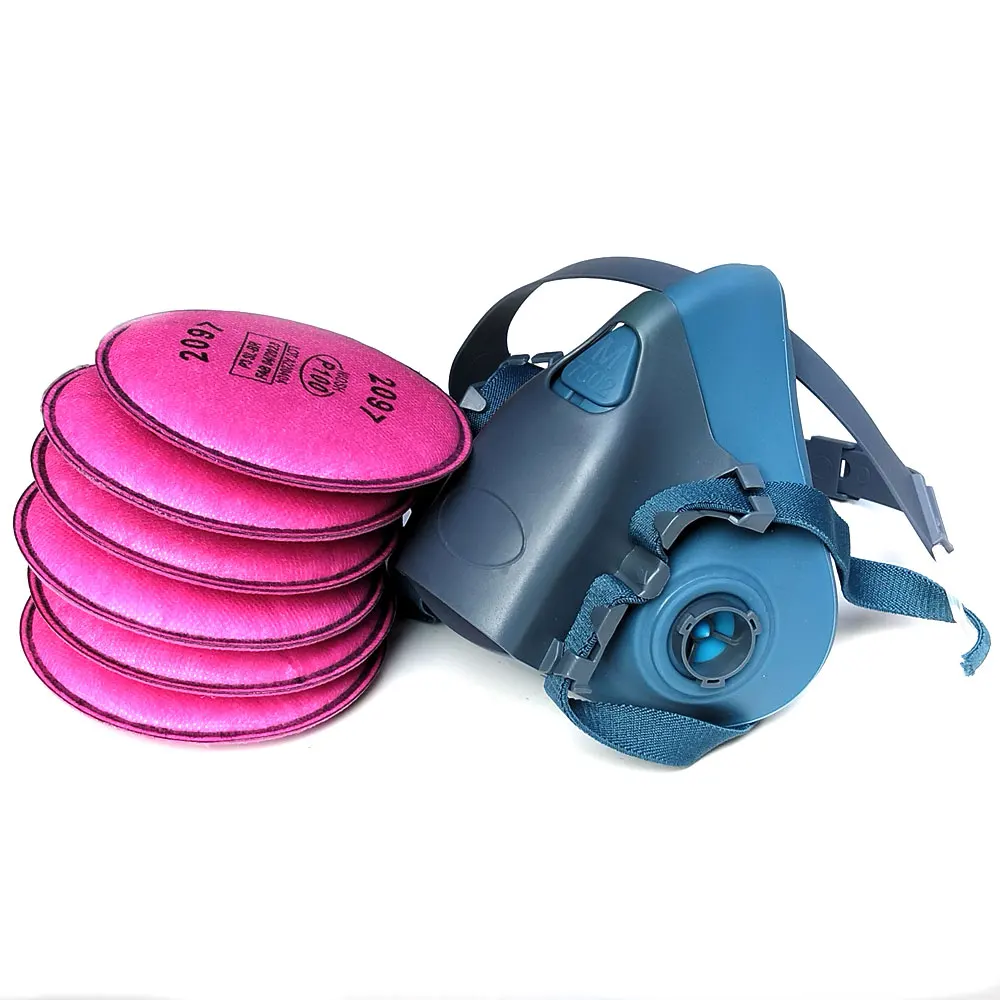7502+2097 Half Facepiece Respirator Mask Reusable P10 Respiratory Protection Nuisance Level Organic Vapor for 3m 7502 Mask half face respirator mask