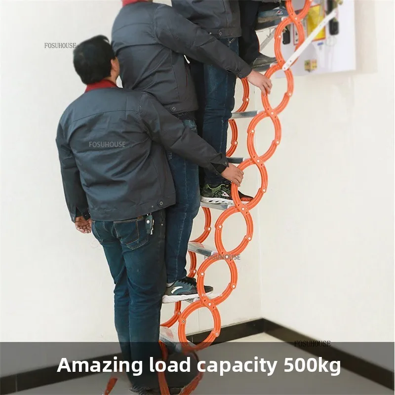 전동식 다락방 계단, 천장 접이식 텔레스코픽 사다리, 손잡이가 있는 해치형, 숨김형 로프트 텔레스코픽 계단