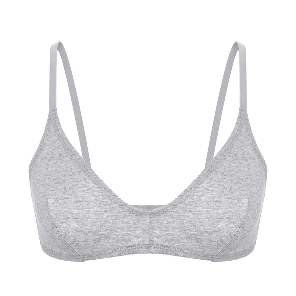 Ultra Thin Wire-Free Bra - Breathable Comfortable Underwear 2PCS Grey Beige Black