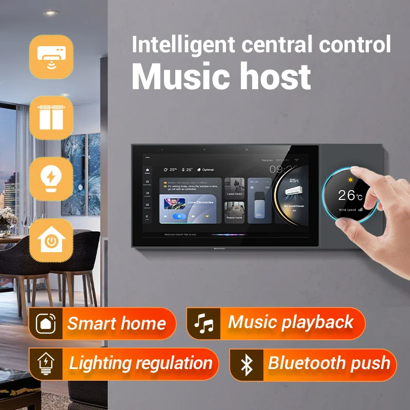 Tuya Smart Life Home 6-Inch Central Control Host Music Version With Built-In Zigbee Gateway