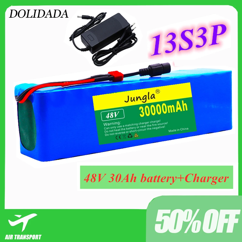

48v Lithium Battery 48v 30Ah 1000w 13S3P Lithium Ion Battery Pack for 54.6v E-bike Electric Bicycle Scooter with BMS or charger