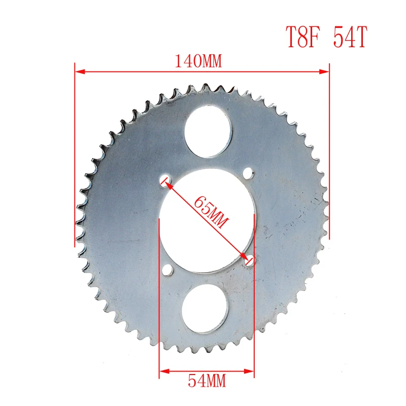 T8F Rear Sprocket 35t 44t 54t 64t 68t 74t Teeth 26/29/34/54mm For Mini Motorcycle ATV Four Wheel Mud Pit 47cc 49cc Parts, engine sprocket