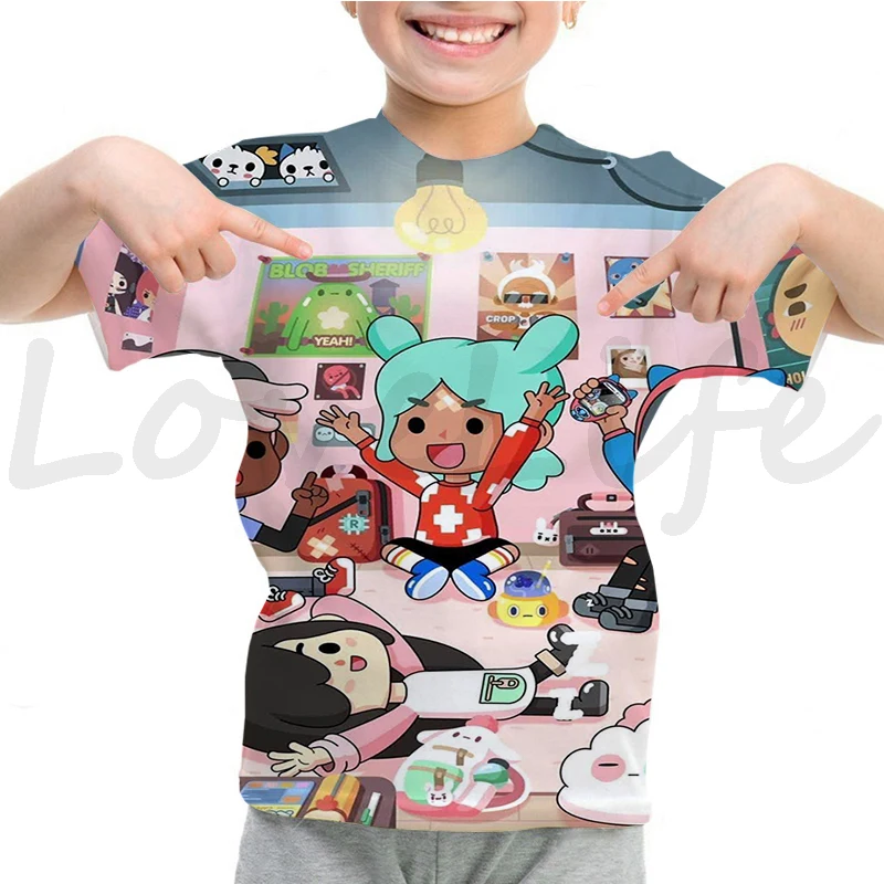 thumbnail image 1 of Camiseta con estampado 3D del juego Toca Life World, camiseta de manga corta de verano para niñas y niños, ropa para niños, camisetas para niños, camiseta de anime, 1 of 5
