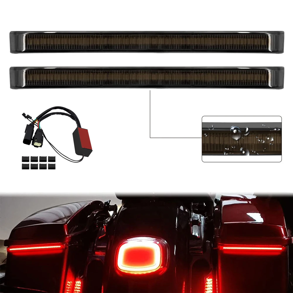 

Motorcycle Led Saddlebag Brake Flowing Turn Signal Accent Light For Harley Touring 2014-2022 Electra Glide Road Glide FLHR CVO