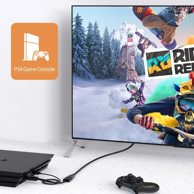 HDMI ȣȯ ÷ Ʈ  ̺, PC TV ڽ Xbox PS4 PS5 Ʈ Ϳ, 4K HDMI-compatible2.0 