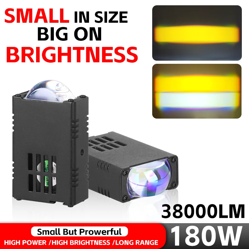 2PC รถ Grile LED Light Pods ไฟหน้ารถ 180W รถจักรยานยนต์ ATV UTV โปรเจคเตอร์เลนส์รถหมอก Offroad 38000LM พร้อมพัดลม 10 V-36 V 1