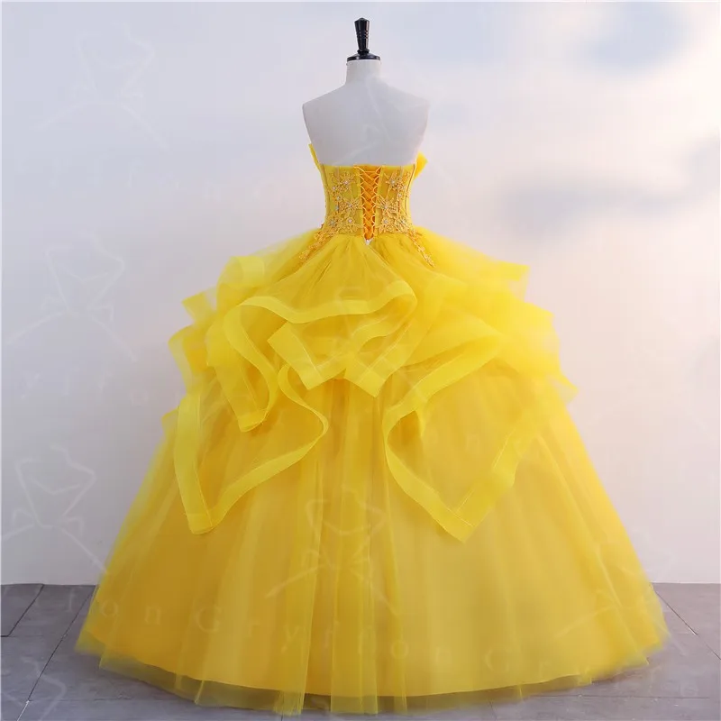 Gold Quinceanera Dresses Classic Strapless Ball Gown Real Photo Prom Dress Shinny Formal Gown Luxury Modern Vestidos quinceanera dresses