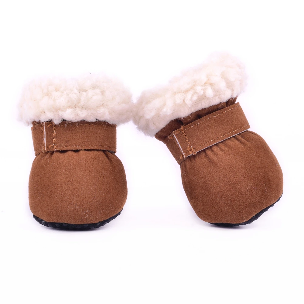 Title 11, 4pcs Pet Dog Shoes Pet Snow Boots Autumn Winter...