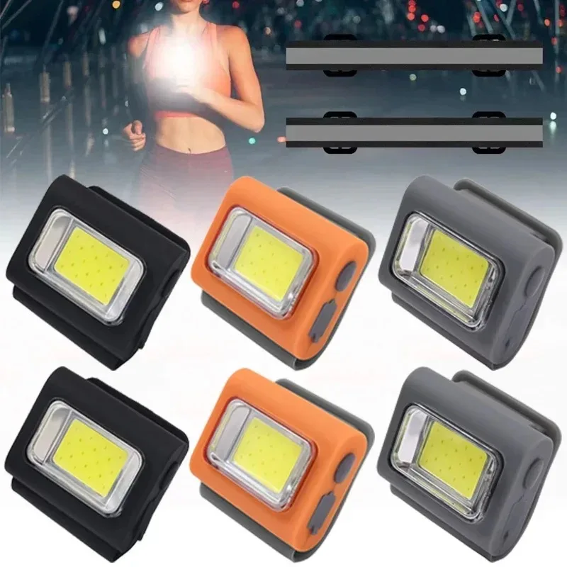 LED Outdoor Safety Running Light USB Rechargeable Silicone Clip Mode Walking Lamp Night Portable Magnetic Emergency Light
