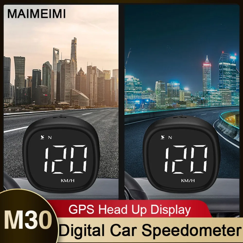 

HUD M30 Head Up Display Car Digital GPS Speedometer MPH KMH Compass Overspeed Alarm Fatigue Driving Reminder Display For All Car