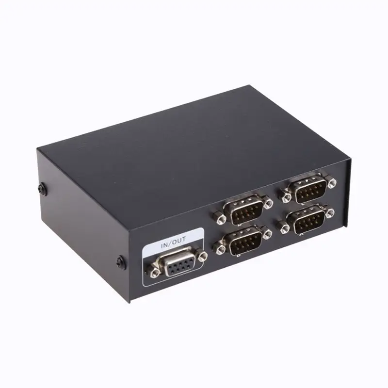 A41Z-포트 RS232 스위치 DB9 핀 COM 포트 공유기 4 In 1 Out 직렬 포트 공유 장치 버튼 스위치 내구성