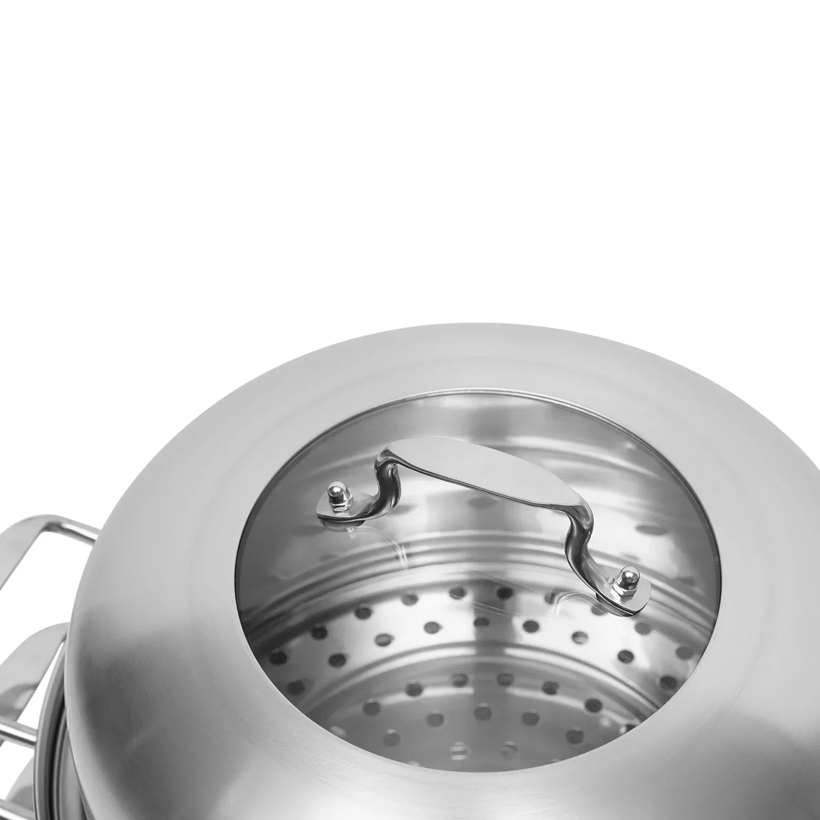 BYMAOCAR 304 Edelstahl-Dampfgarer – stapelbar, 5 Stufen mit Glasdeckel – Durchmesser 32 cm – rostfrei – Detail 9