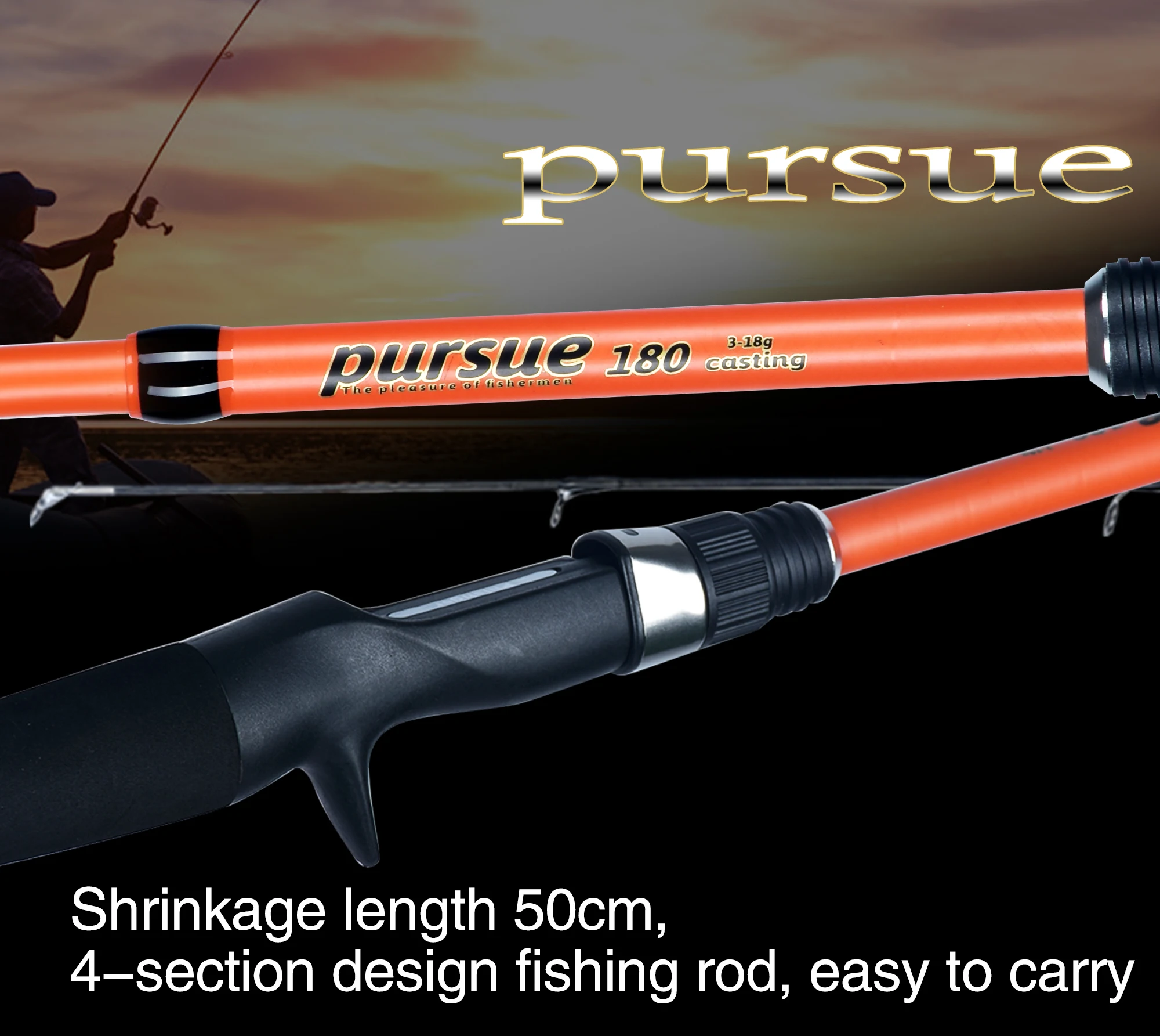 (e) - PHISHGER - Vara de pesca fiação fundição Mini Rocha  2.1/1.8m De carbono viagem baitcasting peso 3-18g Ultraleve rápido Lure WINTERPole