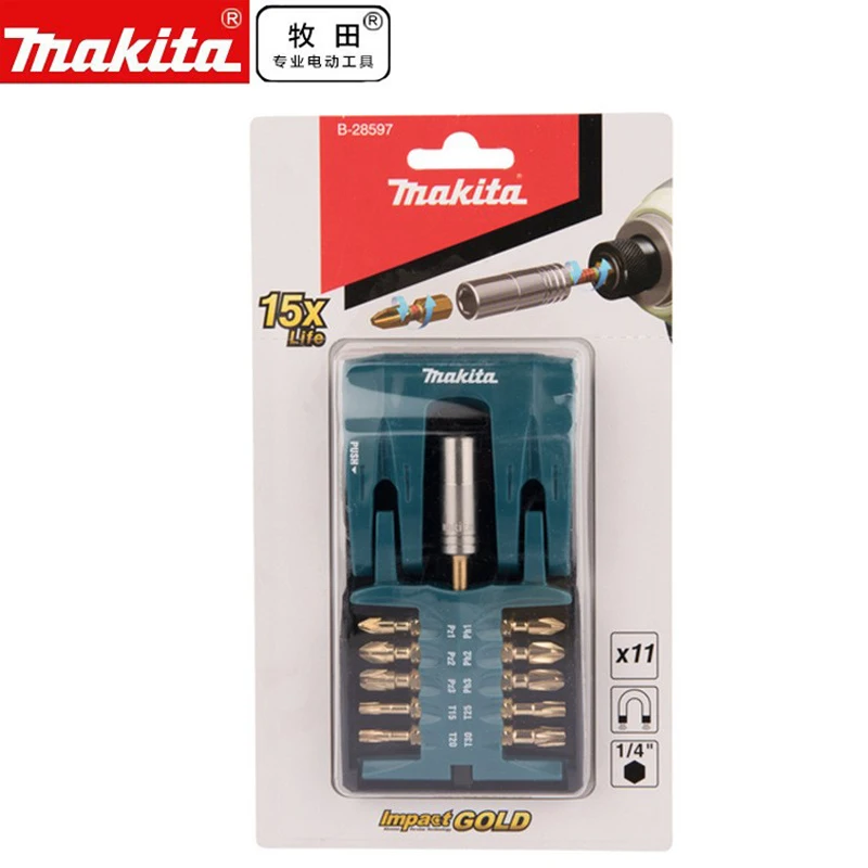 Makita 11pc Impact Gold Torsion Bit Set B-28597 for sale online