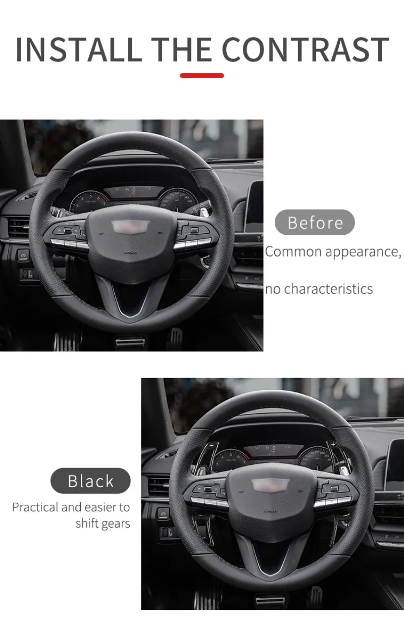 T-carbon Car Accessories Steering Wheel Shift Extension Paddle Shifter For Cadillac ATS CTS XTS XT4 XT5 ATSL CT6 CT5 CT4