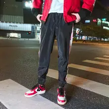 

Streetwear Pants Trousers Spring Autumn Camouflage Stitching Pants Men Loose Mid Waist Sports Pants Hip Hop Vintage Pencil Pants