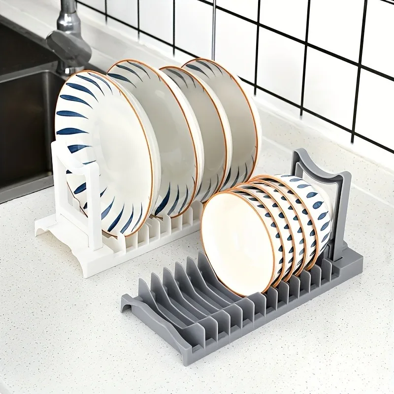 Compact Kitchen Dishware Drainage and Storage Rack