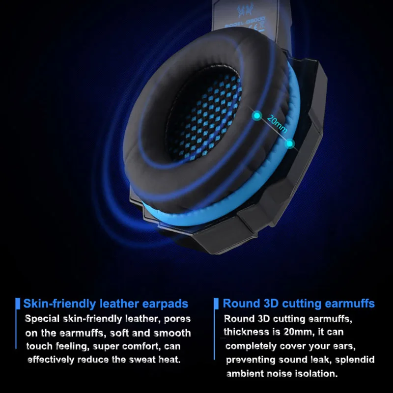 G9000 Wired Gaming Headphones Stereo Game Headset With Mic Noise Cancelling Over Ear Headphones PC Computer Laptop Earphones