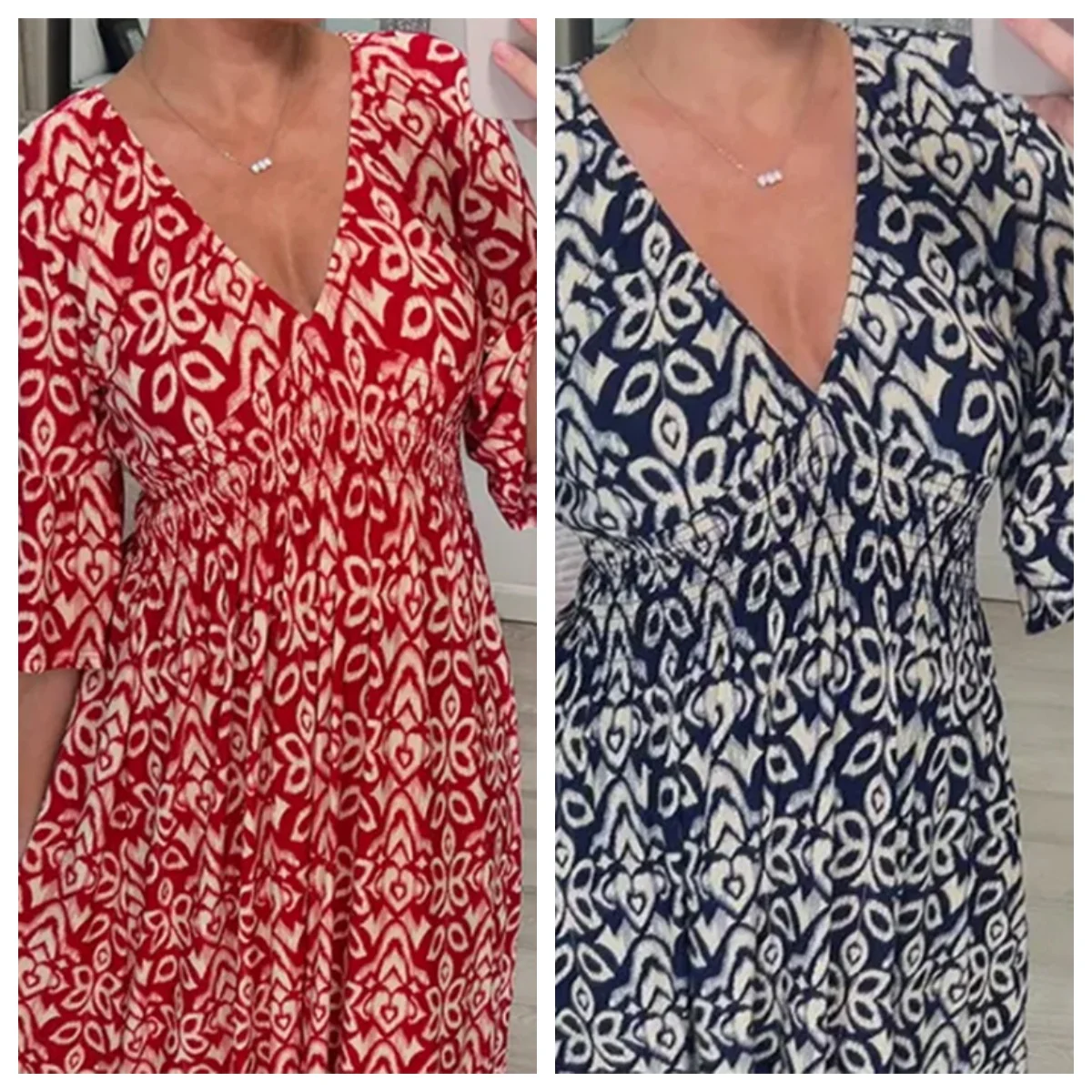 Sexy Bohemian Flounce V Neck Short Sleeve Two Pieces(5 Colors)