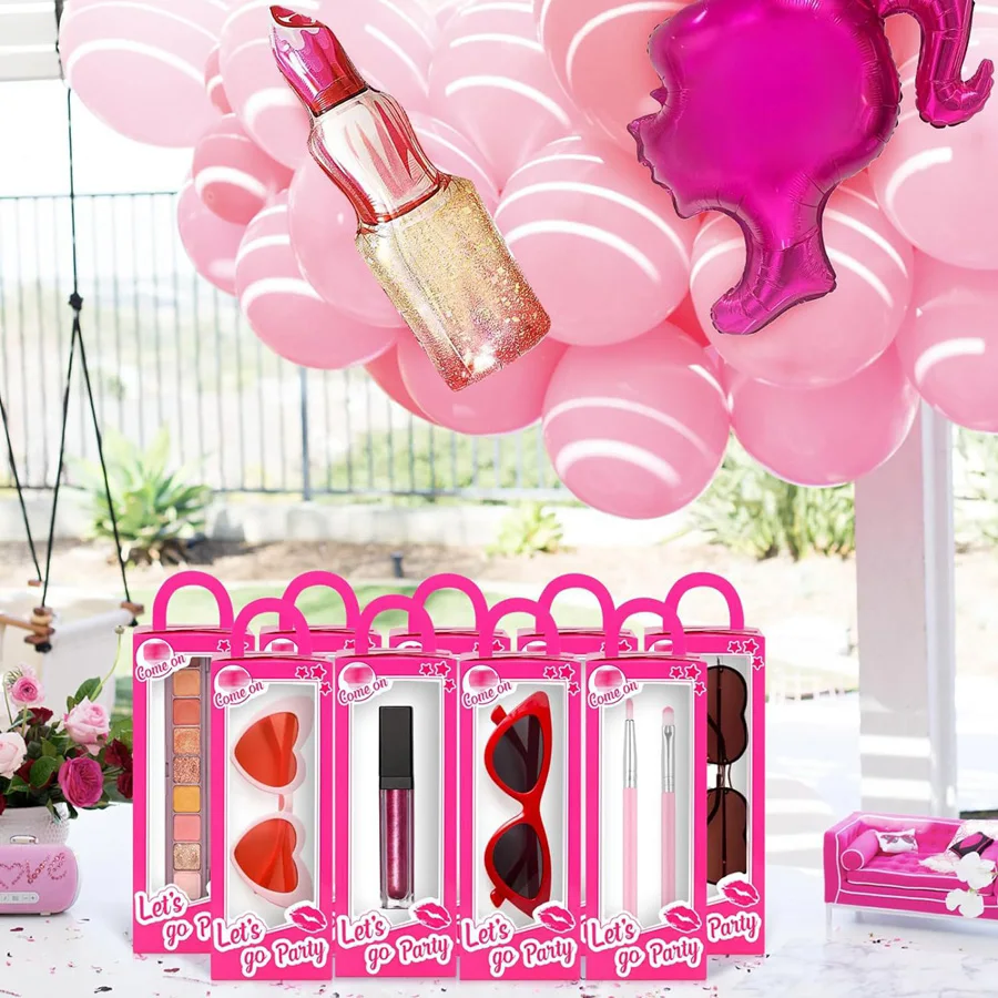 12PCS Hot Pink Doll Party Favor Boxes with Handles, Cute Gift Boxes for Candy, Cookies,... - SKU PFB01009 - UGI Packaging