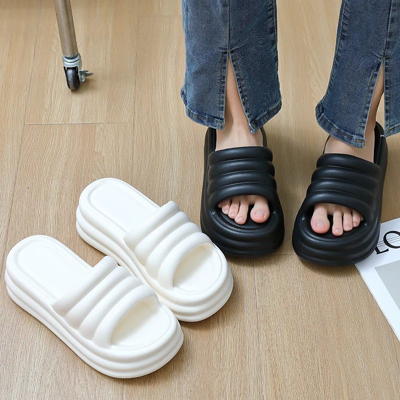 【U LAN】8cm UP! Wave EVA Platform Slippers 8cm UP! Wave EVA Platform Slippers - ULAN | 60% - Asian