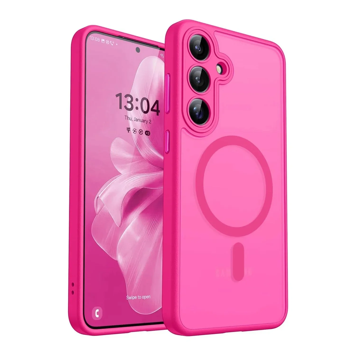 Luxury Matte Translucent Magnetic Phone Case with MagSafe Compatibility